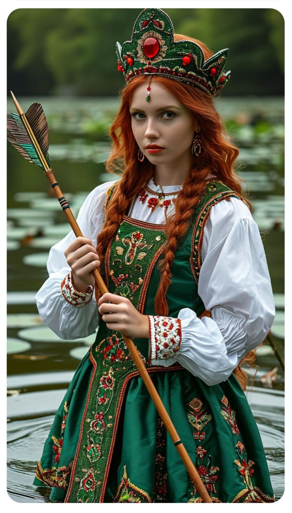 Nude girl Girls in Slavic costumes in An-Najaf